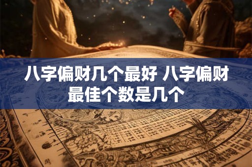 八字偏财几个最好 八字偏财最佳个数是几个