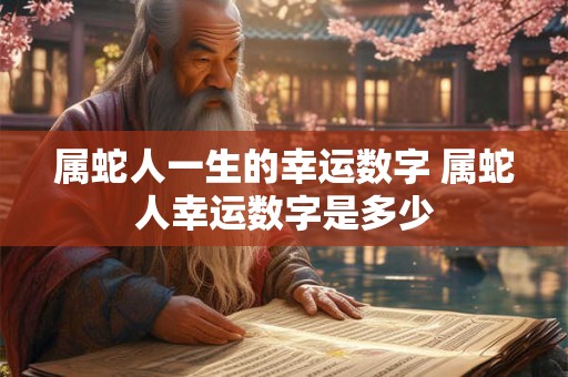 属蛇人一生的幸运数字 属蛇人幸运数字是多少 属蛇人一生的幸运数字 属蛇人幸运数字是多少