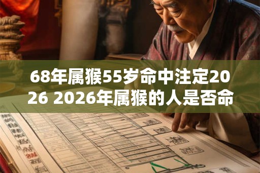 68年属猴55岁命中注定2026 2026年属猴的人是否命中注定55岁