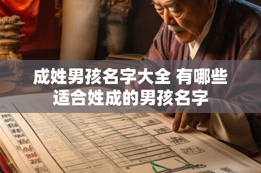 成姓男孩名字大全 有哪些适合姓成的男孩名字 成姓男孩名字大全 有哪些适合姓成的男孩名字