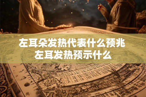 左耳朵发热代表什么预兆 左耳发热预示什么