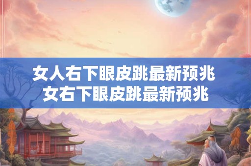 女人右下眼皮跳最新预兆 女右下眼皮跳最新预兆 女人右下眼皮跳最新预兆 女右下眼皮跳最新预兆