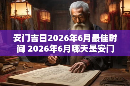 安门吉日2026年6月最佳时间 2026年6月哪天是安门吉日最佳时机 安门吉日2026年6月最佳时间 2026年6月哪天是安门吉日最佳时机