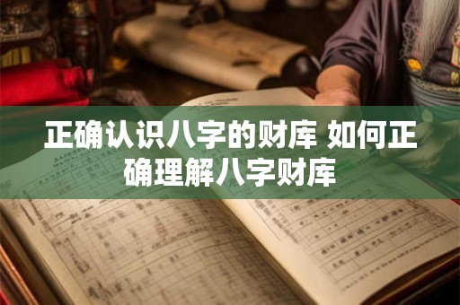 正确认识八字的财库 如何正确理解八字财库