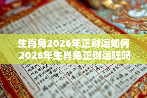 生肖兔2026年正财运如何 2026年生肖兔正财运旺吗