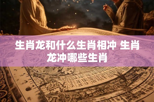 生肖龙和什么生肖相冲 生肖龙冲哪些生肖 生肖龙和什么生肖相冲 生肖龙冲哪些生肖