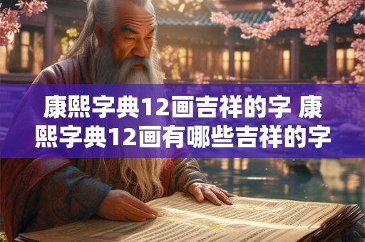 康熙字典12画吉祥的字 康熙字典12画有哪些吉祥的字
