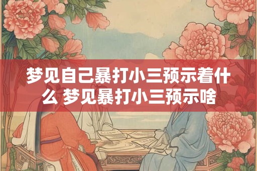 梦见自己暴打小三预示着什么 梦见暴打小三预示啥 梦见自己暴打小三预示着什么 梦见暴打小三预示啥