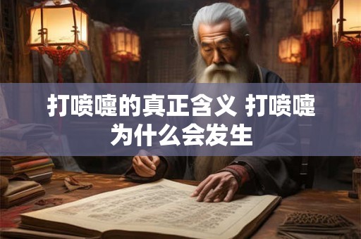 打喷嚏的真正含义 打喷嚏为什么会发生