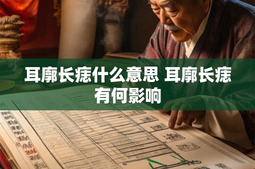 耳廓长痣什么意思 耳廓长痣有何影响