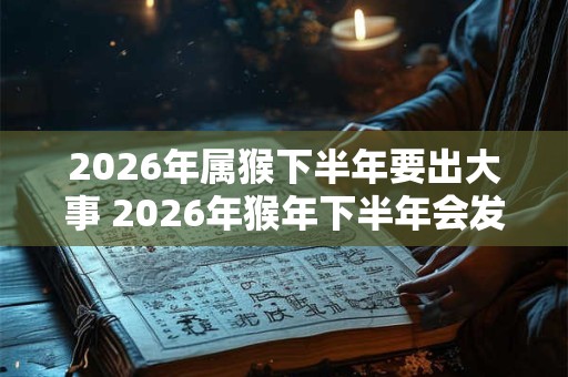 2026年属猴下半年要出大事 2026年猴年下半年会发生什么大事