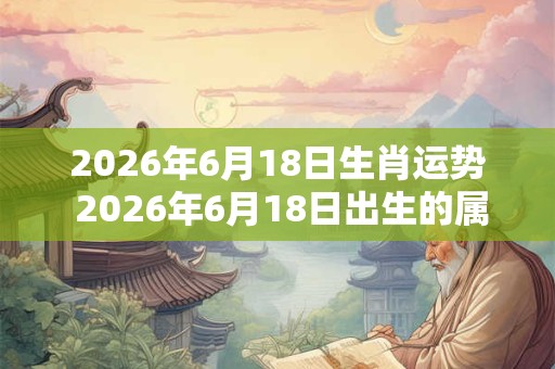 2026年6月18日生肖运势 2026年6月18日出生的属什么生肖运势
