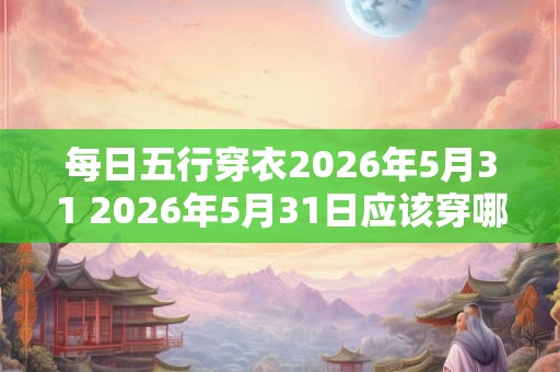 每日五行穿衣2026年5月31 2026年5月31日应该穿哪种五行颜色 每日五行穿衣2026年5月31 2026年5月31日应该穿哪种五行颜色