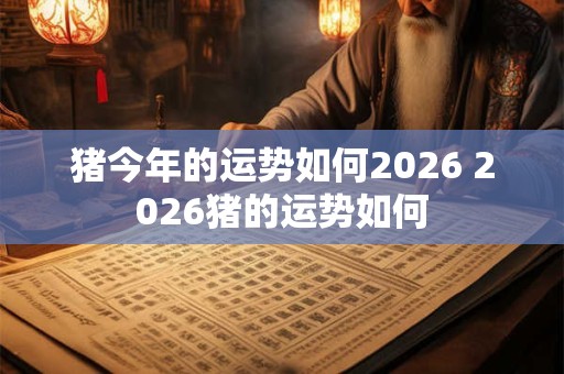 猪今年的运势如何2026 2026猪的运势如何 猪今年的运势如何2026 2026猪的运势如何