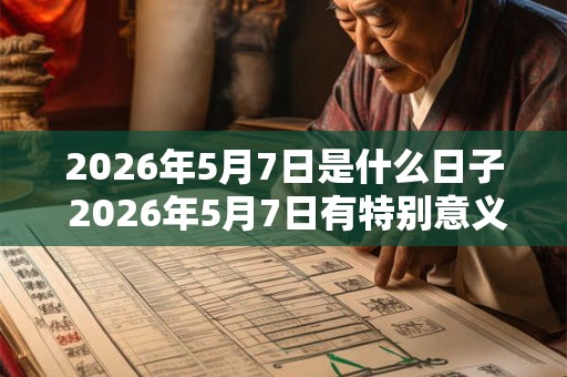 2026年5月7日是什么日子 2026年5月7日有特别意义吗 2026年5月7日是什么日子 2026年5月7日有特别意义吗