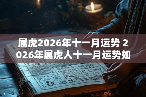 属虎2026年十一月运势 2026年属虎人十一月运势如何