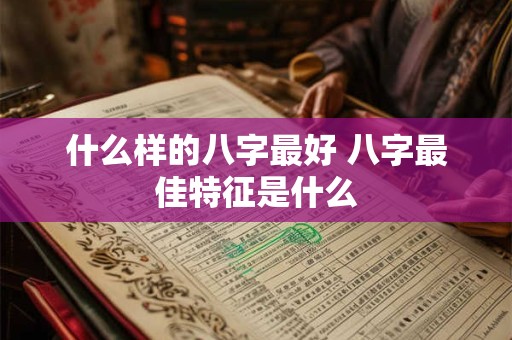 什么样的八字最好 八字最佳特征是什么