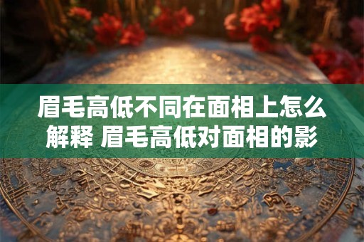 眉毛高低不同在面相上怎么解释 眉毛高低对面相的影响是什么 眉毛高低不同在面相上怎么解释 眉毛高低对面相的影响是什么