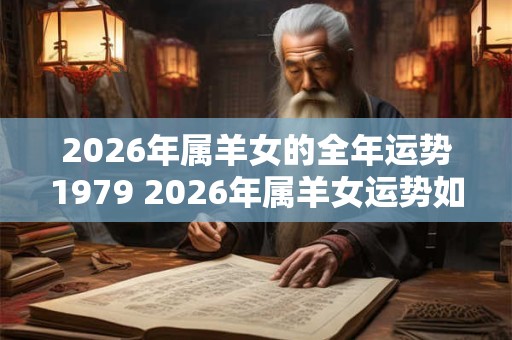 2026年属羊女的全年运势1979 2026年属羊女运势如何