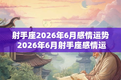 射手座2026年6月感情运势 2026年6月射手座感情运势如何