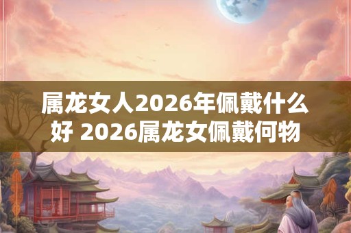 属龙女人2026年佩戴什么好 2026属龙女佩戴何物 属龙女人2026年佩戴什么好 2026属龙女佩戴何物