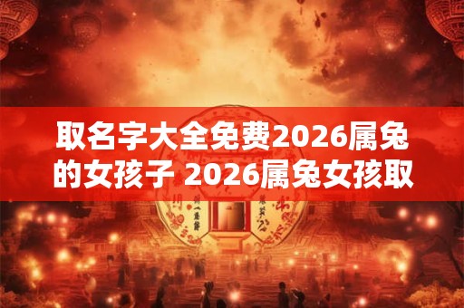 取名字大全免费2026属兔的女孩子 2026属兔女孩取名指南 取名字大全免费2026属兔的女孩子 2026属兔女孩取名指南