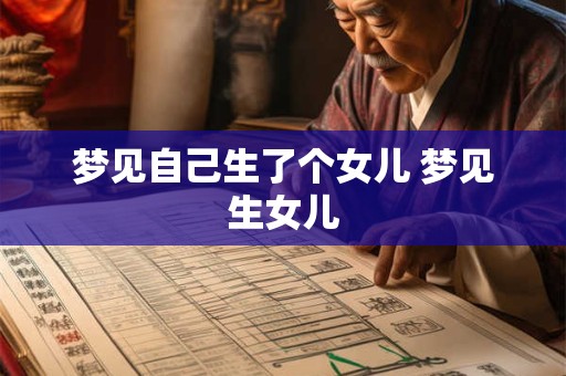 梦见自己生了个女儿 梦见生女儿 梦见自己生了个女儿 梦见生女儿