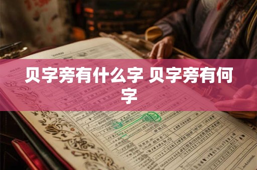贝字旁有什么字 贝字旁有何字 贝字旁有什么字 贝字旁有何字