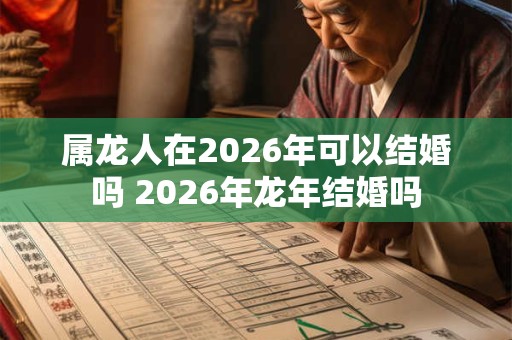 属龙人在2026年可以结婚吗 2026年龙年结婚吗 属龙人在2026年可以结婚吗 2026年龙年结婚吗