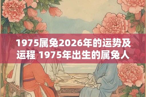 1975属兔2026年的运势及运程 1975年出生的属兔人2026年的运势如何 1975属兔2026年的运势及运程 1975年出生的属兔人2026年的运势如何
