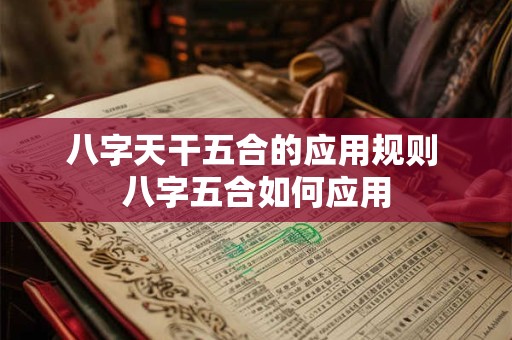 八字天干五合的应用规则 八字五合如何应用