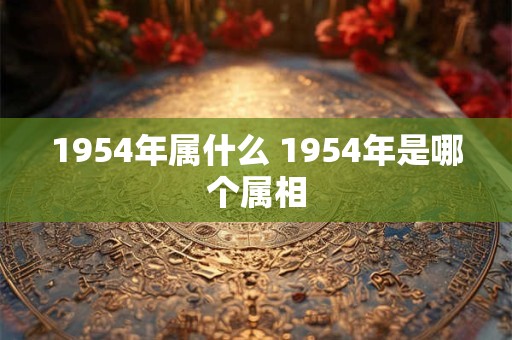 1954年属什么 1954年是哪个属相 1954年属什么 1954年是哪个属相