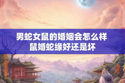 男蛇女鼠的婚姻会怎么样 鼠婚蛇缘好还是坏