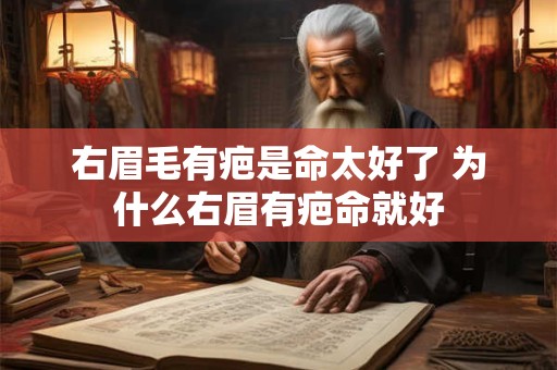 右眉毛有疤是命太好了 为什么右眉有疤命就好