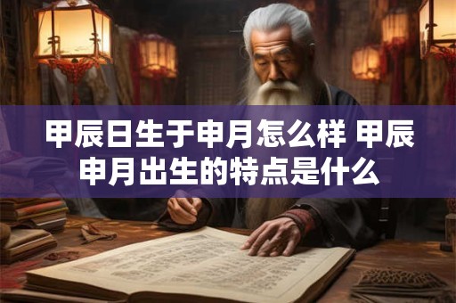 甲辰日生于申月怎么样 甲辰申月出生的特点是什么 甲辰日生于申月怎么样 甲辰申月出生的特点是什么