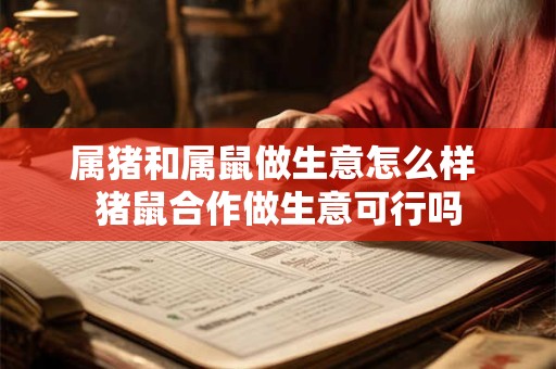属猪和属鼠做生意怎么样 猪鼠合作做生意可行吗 属猪和属鼠做生意怎么样 猪鼠合作做生意可行吗