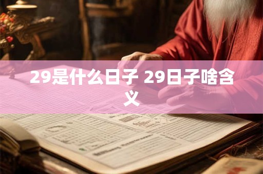 29是什么日子 29日子啥含义