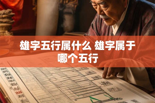 雄字五行属什么 雄字属于哪个五行