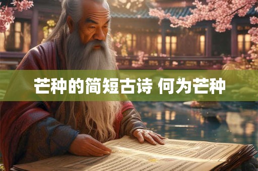 芒种的简短古诗 何为芒种 芒种的简短古诗 何为芒种