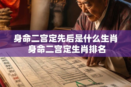 身命二宫定先后是什么生肖 身命二宫定生肖排名