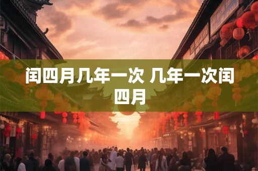 闰四月几年一次 几年一次闰四月