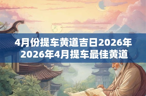 4月份提车黄道吉日2026年 2026年4月提车最佳黄道日