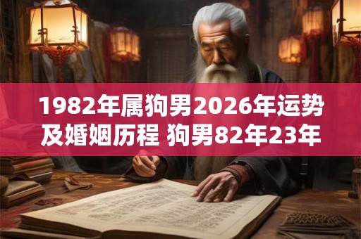 1982年属狗男2026年运势及婚姻历程 狗男82年23年婚姻运如何