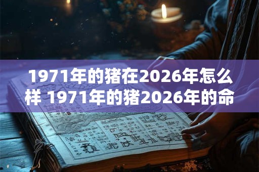 1971年的猪在2026年怎么样 1971年的猪2026年的命运 1971年的猪在2026年怎么样 1971年的猪2026年的命运