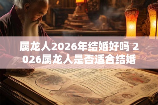 属龙人2026年结婚好吗 2026属龙人是否适合结婚 属龙人2026年结婚好吗 2026属龙人是否适合结婚