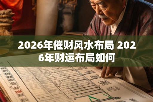 2026年催财风水布局 2026年财运布局如何