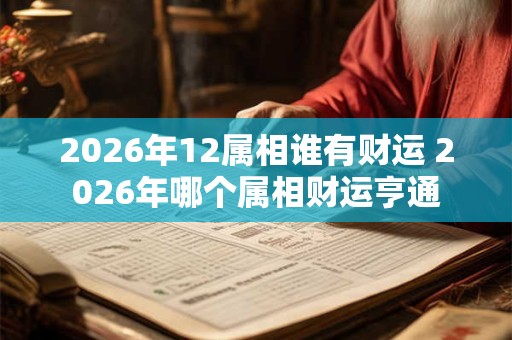 2026年12属相谁有财运 2026年哪个属相财运亨通 2026年12属相谁有财运 2026年哪个属相财运亨通