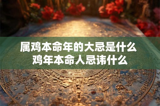 属鸡本命年的大忌是什么 鸡年本命人忌讳什么