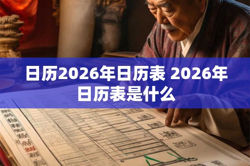 日历2026年日历表 2026年日历表是什么