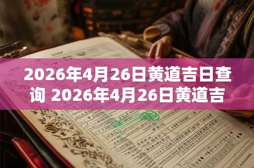 2026年4月26日黄道吉日查询 2026年4月26日黄道吉日